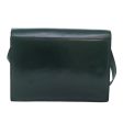 CELINE Clutch Bag Leather 2way Green 84214 Fashion