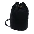 CELINE Circle Shoulder Bag Nylon Black ar11677 Online now