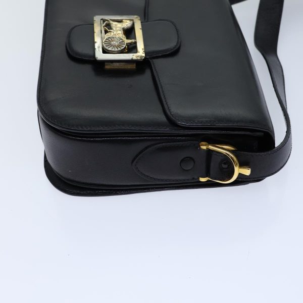 CELINE Horse Carriage Shoulder Bag Leather Black bs13870 Online Hot Sale