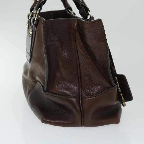 CELINE Hand Bag Leather Brown 68027 Supply