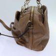 CELINE Elsie Hand Bag Leather 2way Beige hk1217 For Cheap