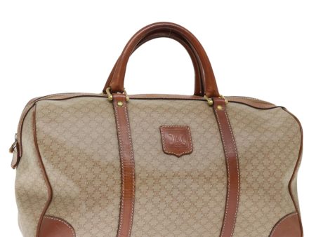 CELINE Macadam Canvas Boston Bag Beige 72470 Discount