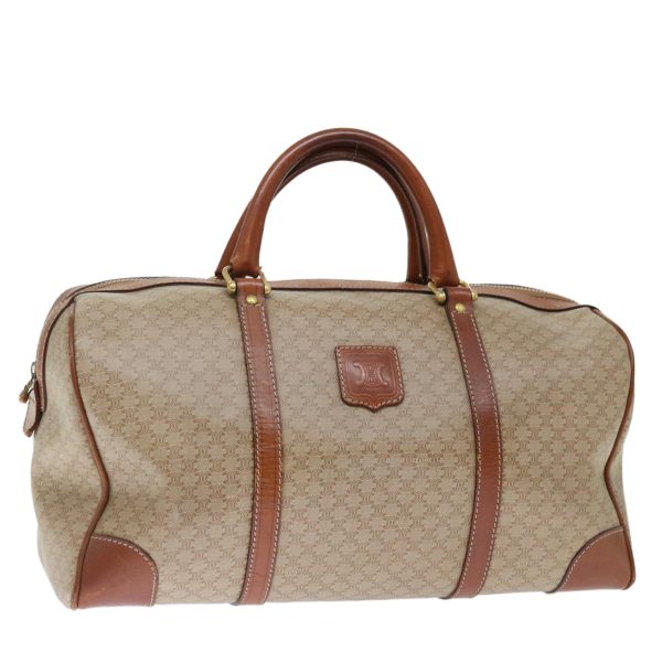 CELINE Macadam Canvas Boston Bag Beige 72470 Discount