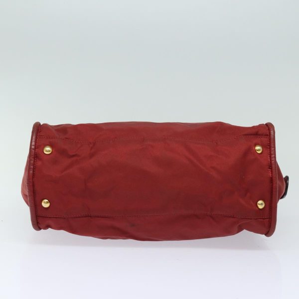 CELINE Hand Bag Nylon Red 81901 on Sale