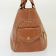 CELINE Hand Bag Leather Brown 77738 Online now