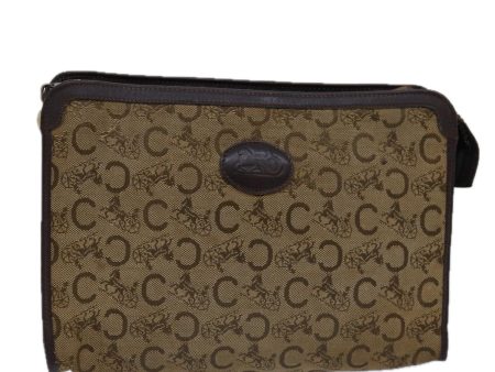 CELINE C Macadam Canvas Clutch Bag Beige bs14954 Discount