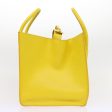 CELINE Gauge Phantom Hand Bag Leather Yellow 55633 For Sale