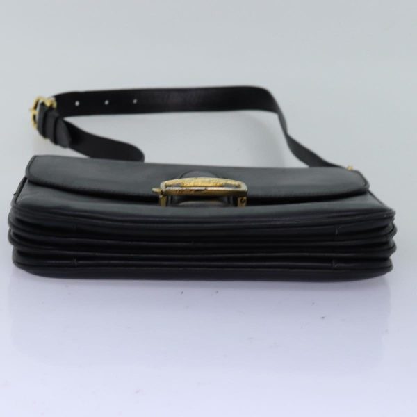 CELINE Horse Carriage Shoulder Bag Leather Black bs14114 For Sale