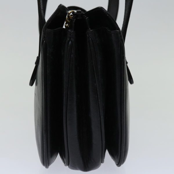 CELINE Hand Bag Leather Black 68292 Cheap