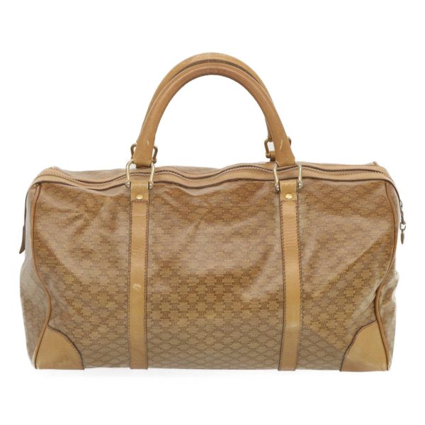 CELINE Macadam Canvas Boston Bag Beige 68079 Fashion