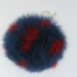 FENDI Pom Pom Charm Fur Red Navy  ac2313 For Sale