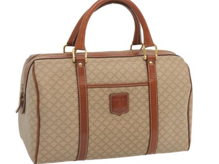 CELINE Macadam Canvas Boston Bag Beige 68007 For Cheap