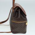 CELINE Macadam Canvas Backpack PVC Leather Brown Gold 89236 For Discount