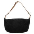 CELINE C Macadam Canvas Shoulder Bag Suede Black 87228 Discount