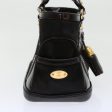 CELINE Hand Bag Enamel Harako Leather Dark Brown 45710 Online Sale