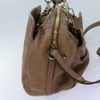 CELINE Elsie Hand Bag Leather 2way Beige hk1217 For Cheap