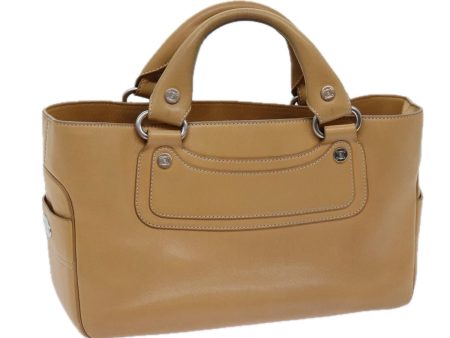 CELINE Boogie Hand Bag Leather Beige hk1218 Cheap