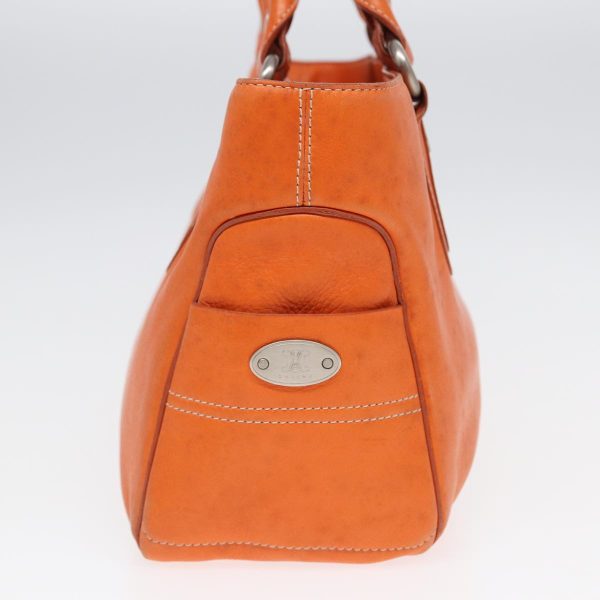 CELINE Hand Bag Leather Orange 84423 Cheap