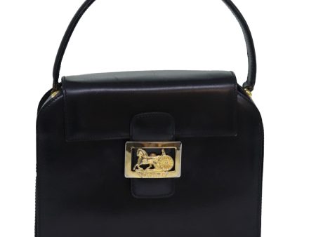 CELINE Hand Bag Leather Black 81636 For Sale