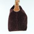 CELINE C Macadam Canvas Shoulder Bag Wine Red bs11004 on Sale