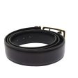 CELINE Horse Carriage Belt Leather 35.4  -37.8   Black Gold 54945 on Sale