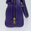 CELINE Hand Bag Leather 2way Purple 69720 For Discount