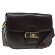 CELINE Horse Carriage Shoulder Bag Leather Black Gold ki4823 Supply