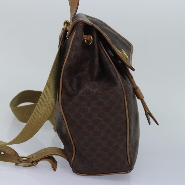 CELINE Macadam Canvas Backpack PVC Brown hk1383 on Sale