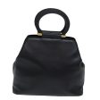 CELINE Hand Bag Leather Black 72409 Discount