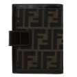 FENDI Zucca Canvas Day Planner Cover Black Brown  yk8175 Sale