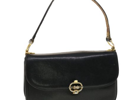 CELINE Horse Carriage Shoulder Bag Leather Black rd5162 Online Sale