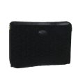 CELINE C Macadam Canvas Clutch Bag Black ac2823 Discount