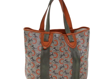 CELINE C Macadam Canvas Tote Bag Orange 72422 Online Sale