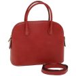 CELINE Hand Bag Leather 2way Red 67191 Online