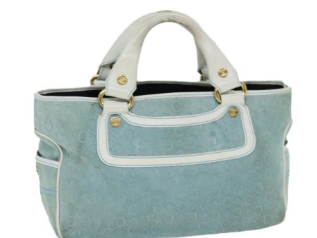 CELINE Hand Bag Suede Blue 79185 For Discount