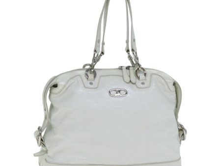 CELINE Hand Bag Enamel White 81909 Fashion