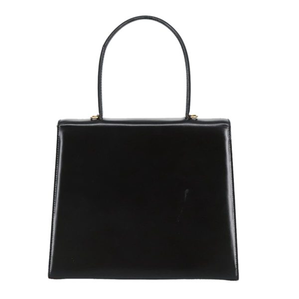 CELINE Hand Bag Leather Black Gold 98746 on Sale