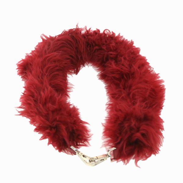 FENDI Shoulder Strap fur 35   Red  am3524 For Discount