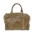 CELINE Macadam Canvas Boston Bag Beige 65912 on Sale