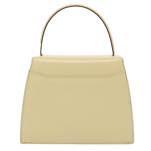 CELINE Hand Bag Leather 2way Cream Gold 88115 Online