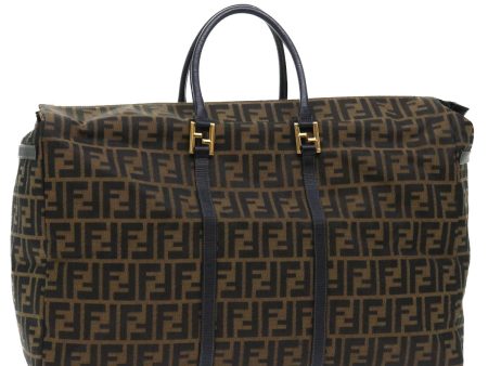 FENDI Zucca Canvas Boston Bag Brown Black  yk8493 on Sale