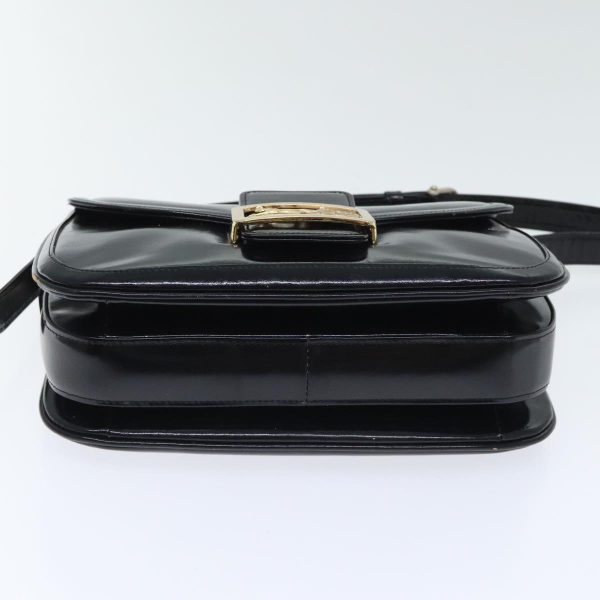 CELINE Horse Carriage Shoulder Bag Enamel Black 90512 Online Sale