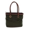 CELINE Hand Bag Nylon Khaki Gold 89465 Online now