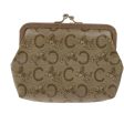 CELINE Macadam Canvas Card Key Case Pouch Belt Leather 7Set Brown ar11266 Hot on Sale