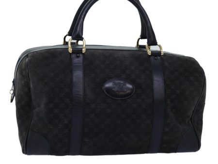 CELINE Macadam Canvas Boston Bag Black 74547 Online now