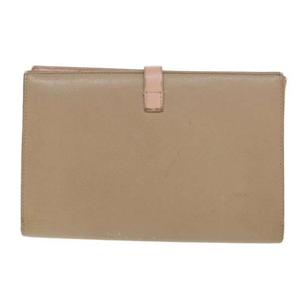 CELINE Large Strap Wallet Leather Beige ar9727B Online Sale