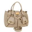 CELINE Hand Bag Leather 2way Beige 39619 Online Sale