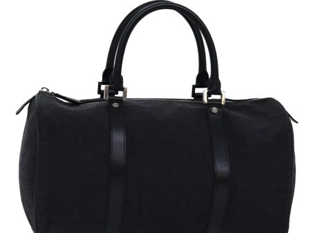 CELINE C Macadam Canvas Boston Bag Black 76139 Online now