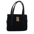 CELINE Hand Bag Suede Black ar12225 Cheap