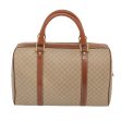 CELINE Macadam Canvas Boston Bag Beige 68007 For Cheap